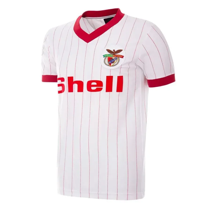 Maillot Extérieur Benfica 1985-1986 — Blanc