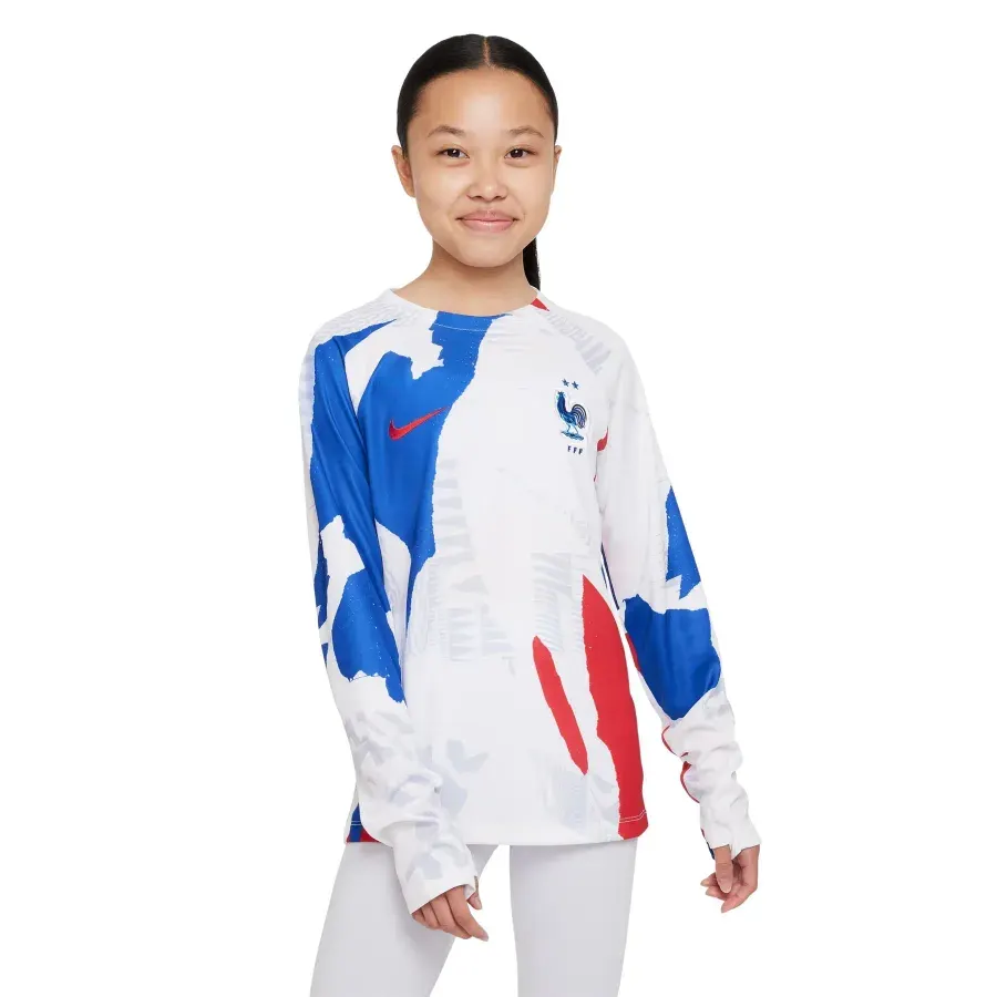 Maillot manches longues enfant France 2022-2023 — Blanc