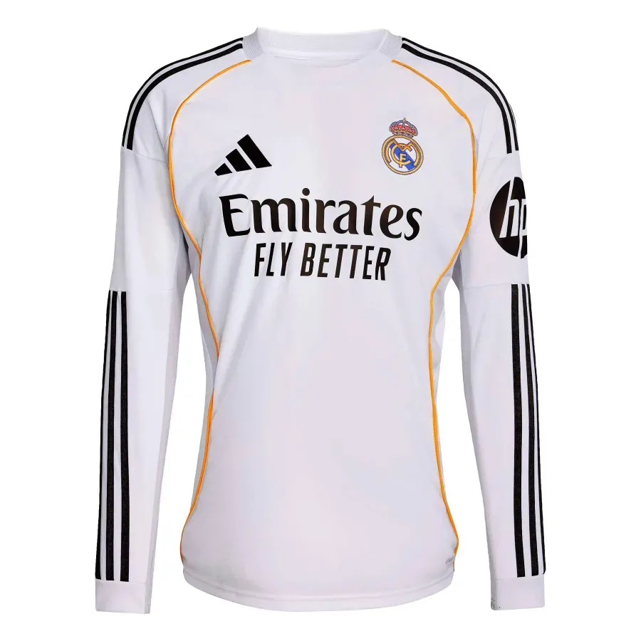Maillot Domicile manches longues Real Madrid 2025-2026 — Blanc