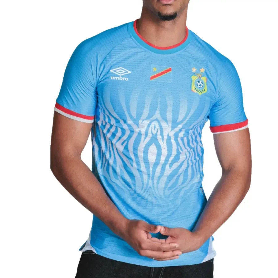 Maillot Domicile Authentique Rd Congo 2026-2027 — Bleu