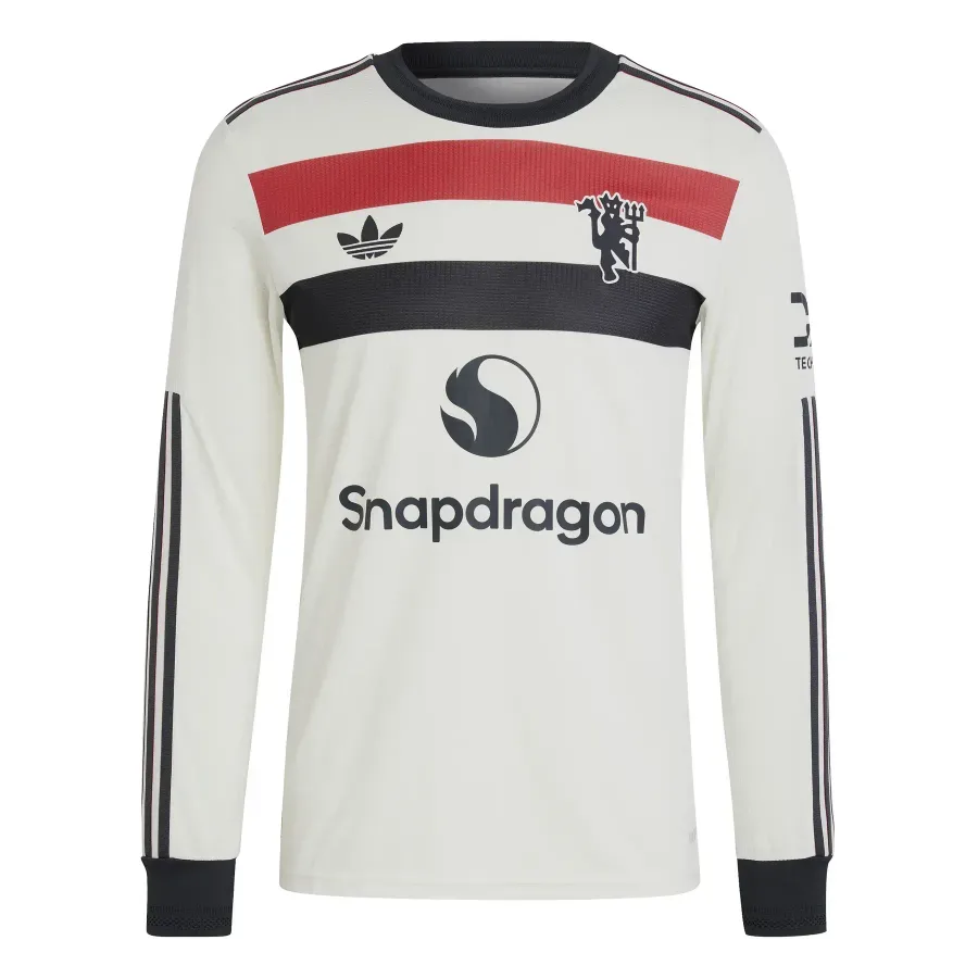Maillot Third Authentique manches longues Manchester United 2024-2025 — Blanc