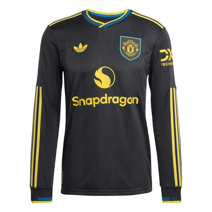 Maillot Third Authentique manches longues Manchester United 2025-2026 — Noir