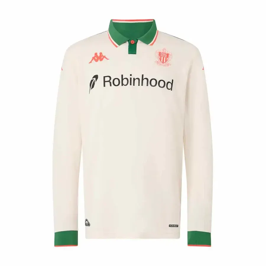 Maillot Extérieur manches longues Ogc Nice 2025-2026 — Blanc