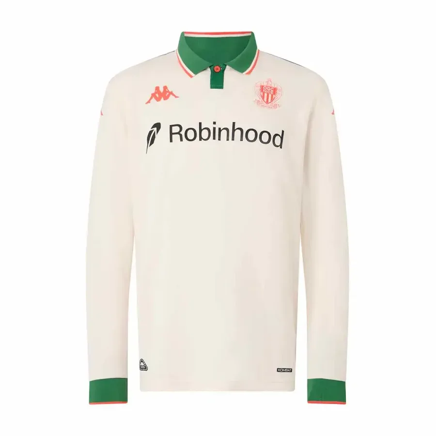 Maillot Extérieur manches longues Ogc Nice 2025-2026 — Blanc