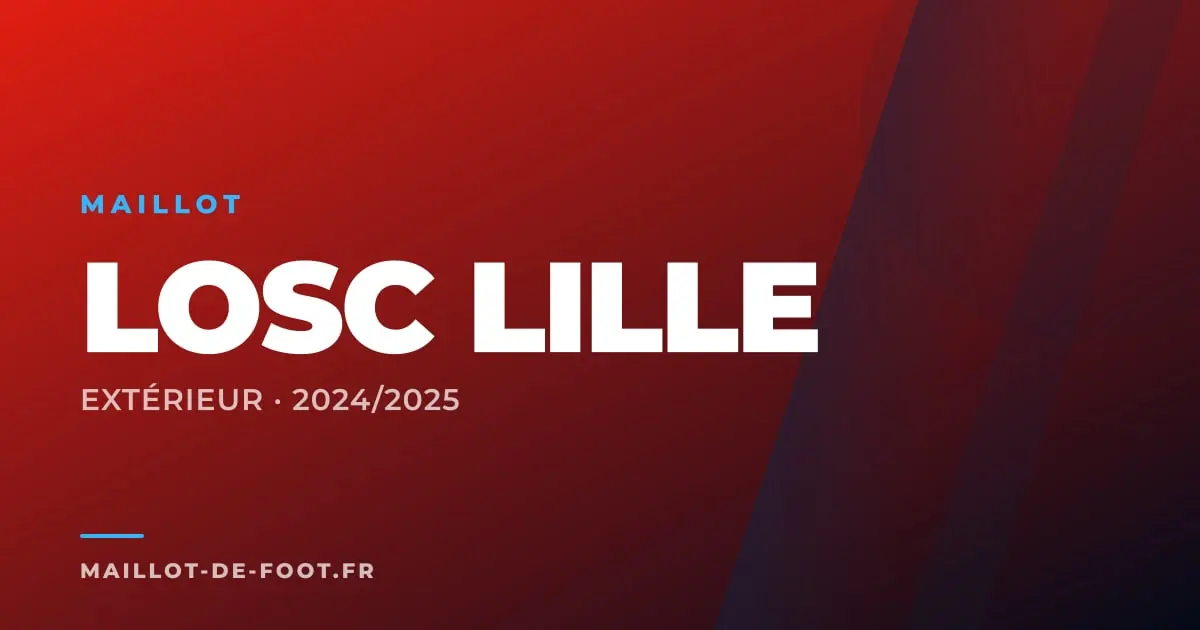 Maillot extérieur LOSC Lille 2024-2025 blanc et bleu