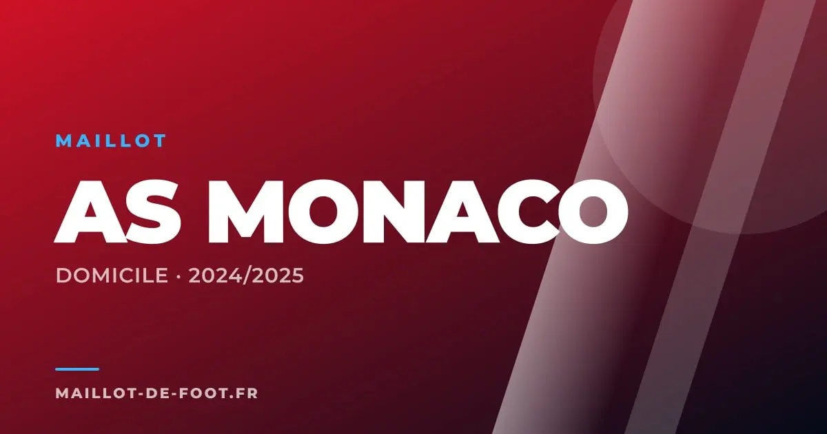 Maillot domicile AS Monaco 2024-2025 rouge et blanc diagonal Kappa